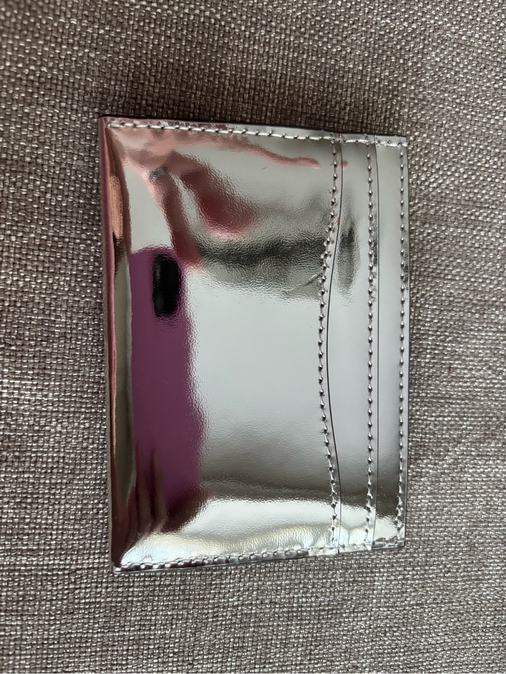 Coach Metallic Silver Cardholder Wallet - Picture 3 of 6